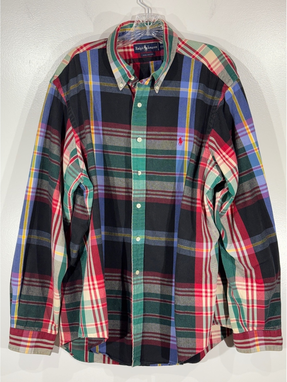 Ralph Lauren Men’s XXL Heavyweight Flannel Shirt Multicolor Plaid 100% Cotton